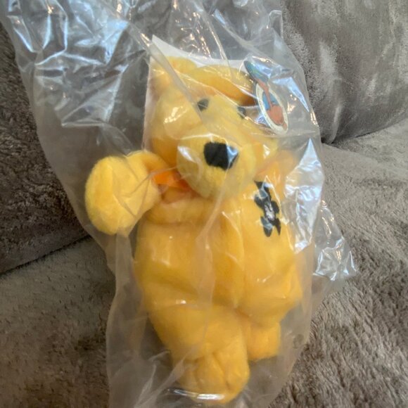 Planet Plush ' Ben the London Bear' Vintage Beanie Bear by Sally Winey Numbered - Picture 3 of 5